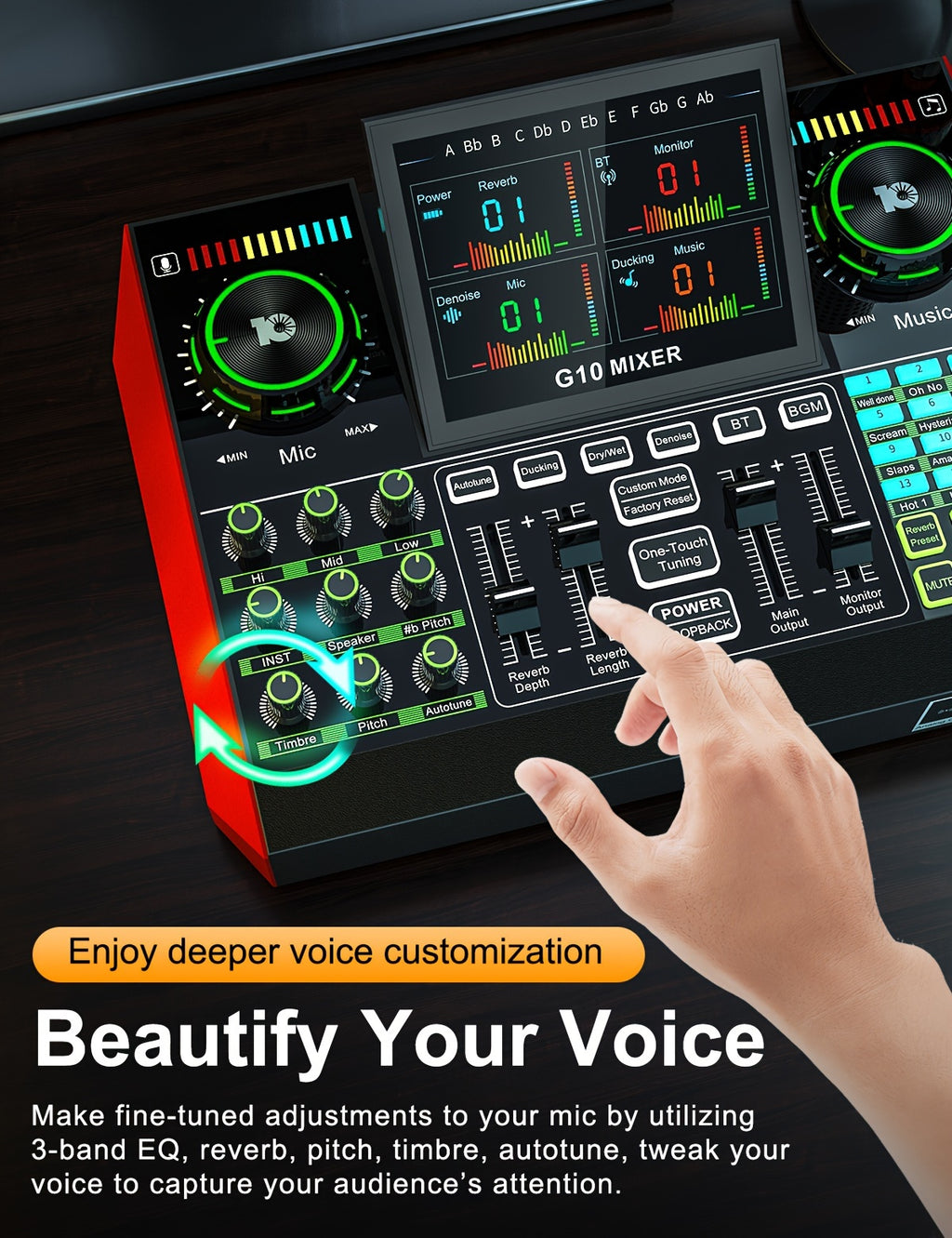 Podcast Equipment Bundle, Recording Studio Package with Voice Changer, Live Sound Card - Audio Interface for Laptop Computer Vlog Living Broadcast Live Streaming Plug & Play PC Computer Kit with Professional Chipset for, Gami
