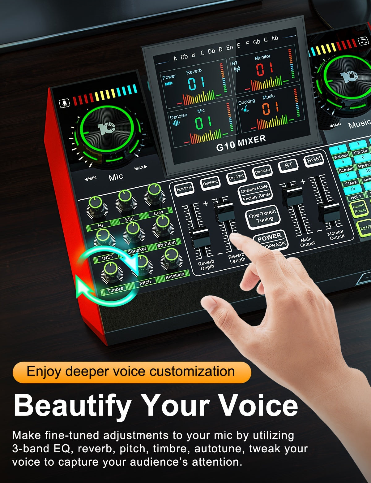 Podcast Equipment Bundle, Recording Studio Package with Voice Changer, Live Sound Card - Audio Interface for Laptop Computer Vlog Living Broadcast Live Streaming Plug & Play PC Computer Kit with Professional Chipset for, Gami