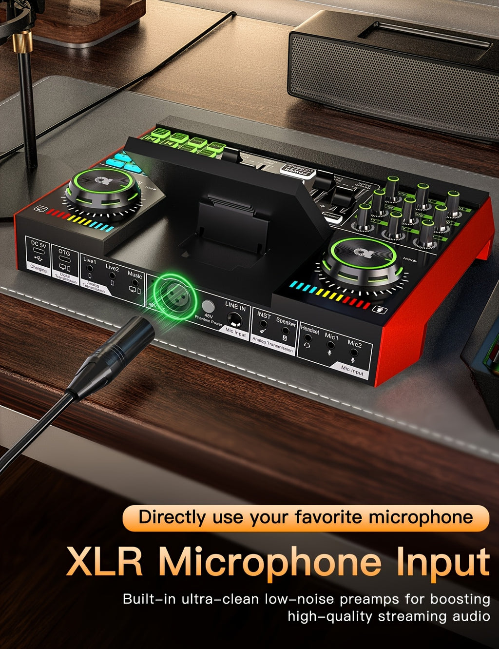 Podcast Equipment Bundle, Recording Studio Package with Voice Changer, Live Sound Card - Audio Interface for Laptop Computer Vlog Living Broadcast Live Streaming Plug & Play PC Computer Kit with Professional Chipset for, Gami