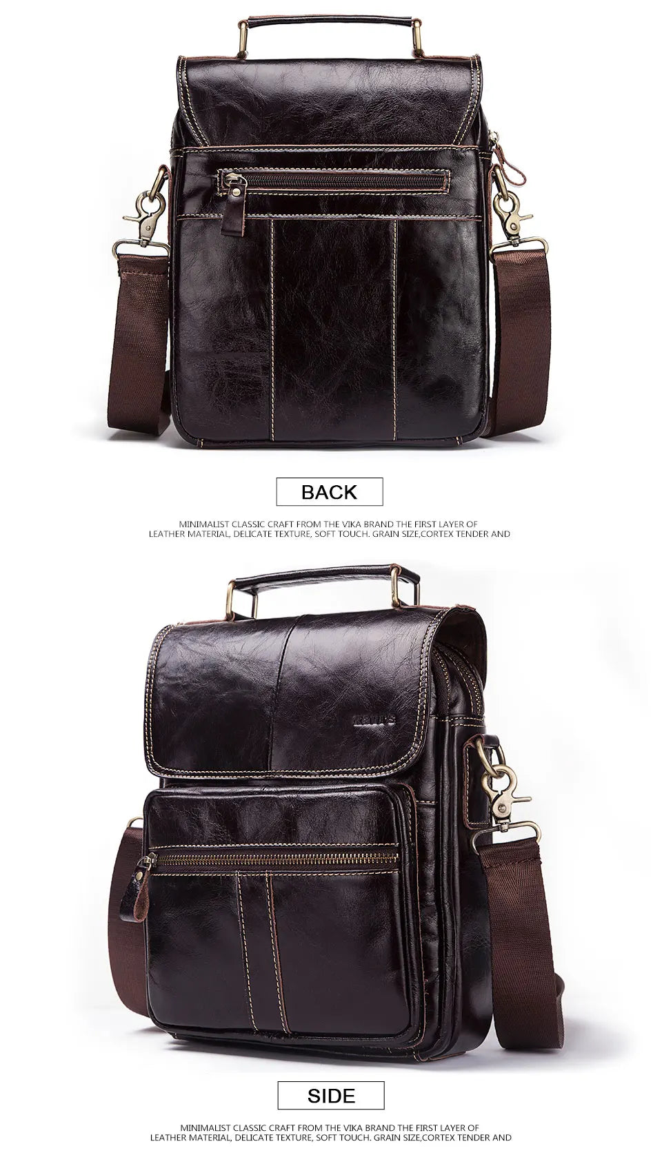 KAVIS NEW Genuine Leather Men's Crossbody Bag Male Business Shoulder Bag for Men High Quality Messenger Bag for 9.7" Ipad Bolsas